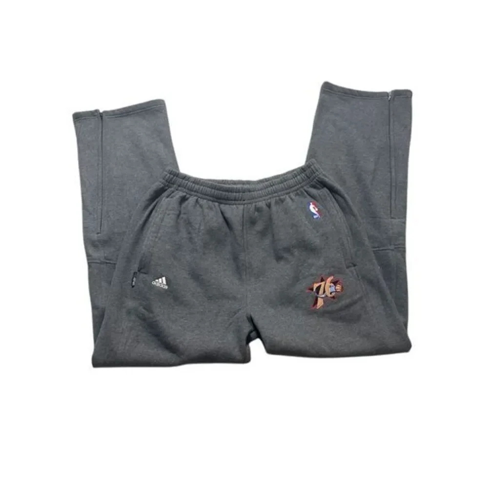 Adidas Philadelphia‎ 76ers Men's XL Tall NBA Basketball Sweatpants Gray Joggers
